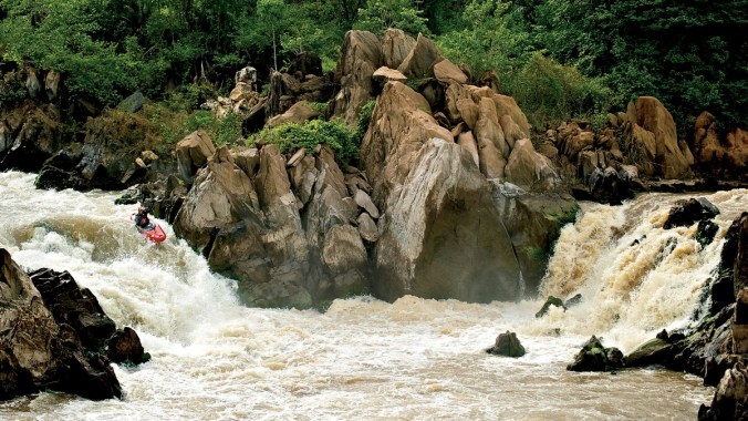Ben Stookesberry runs a drop on the Ruzizi River, a tributary of the Congo, during Coetzee's last expedition. Photo: Chris Korbulic